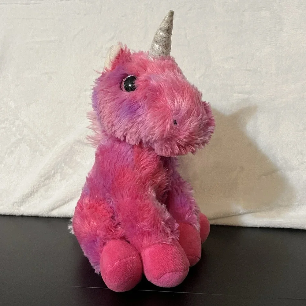 Walmart Plush Unicorn Pink Purple Glitter Eyes Lovey Rare Wal-Mart 10